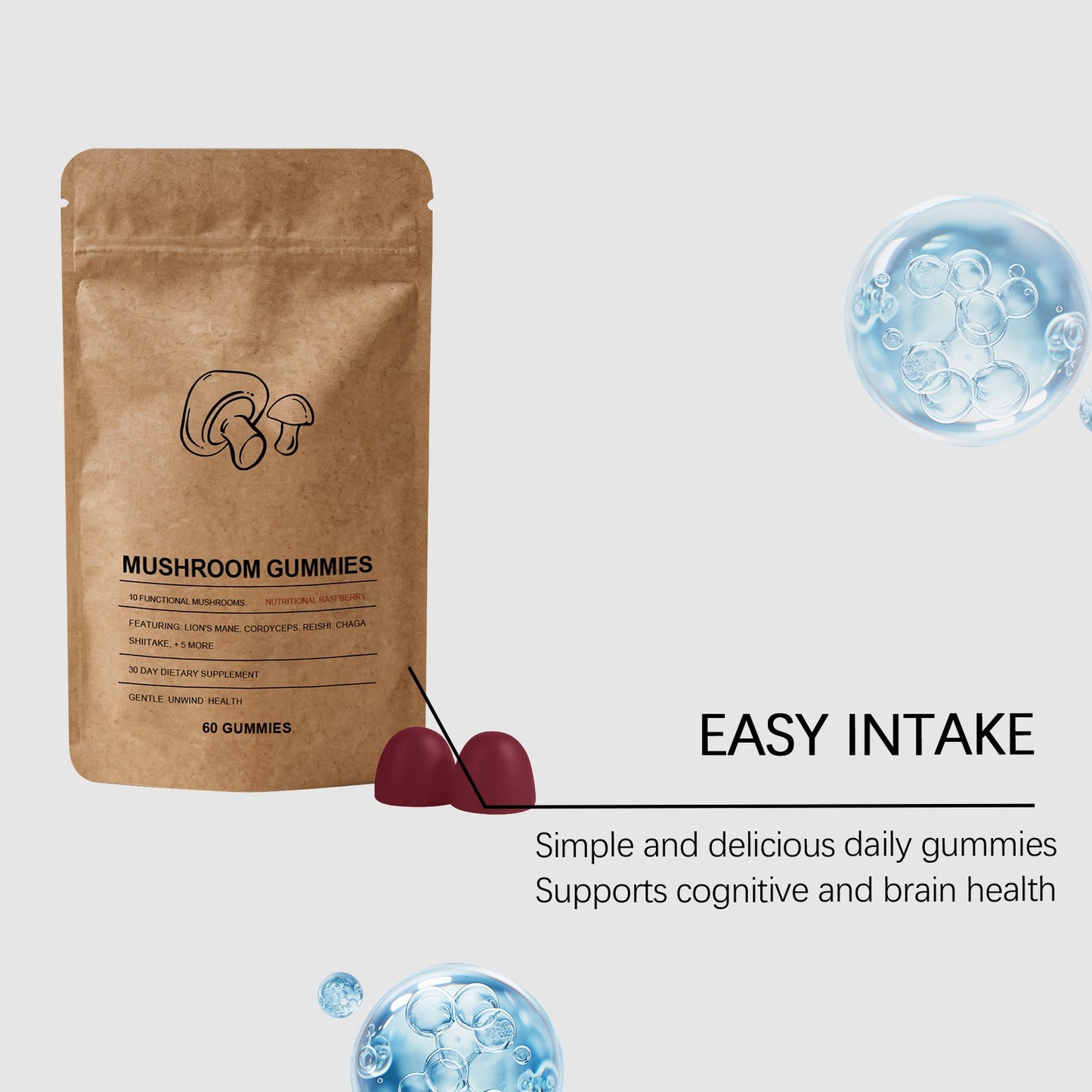 Gomitas de hongos para la salud intestinal