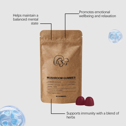 Gomitas de hongos para la salud intestinal