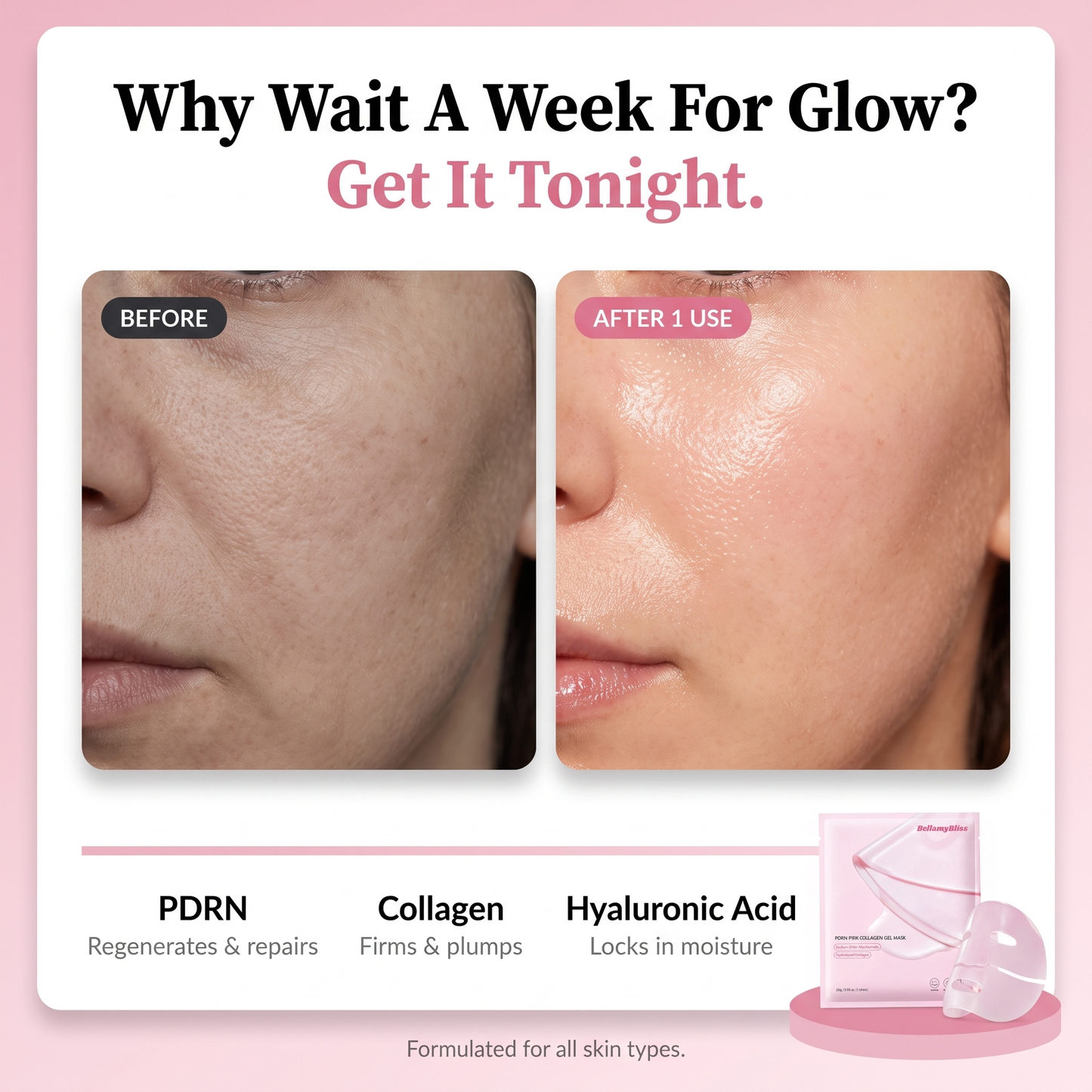 BellamyBliss™  Collagen PDRN Glow Up Mask